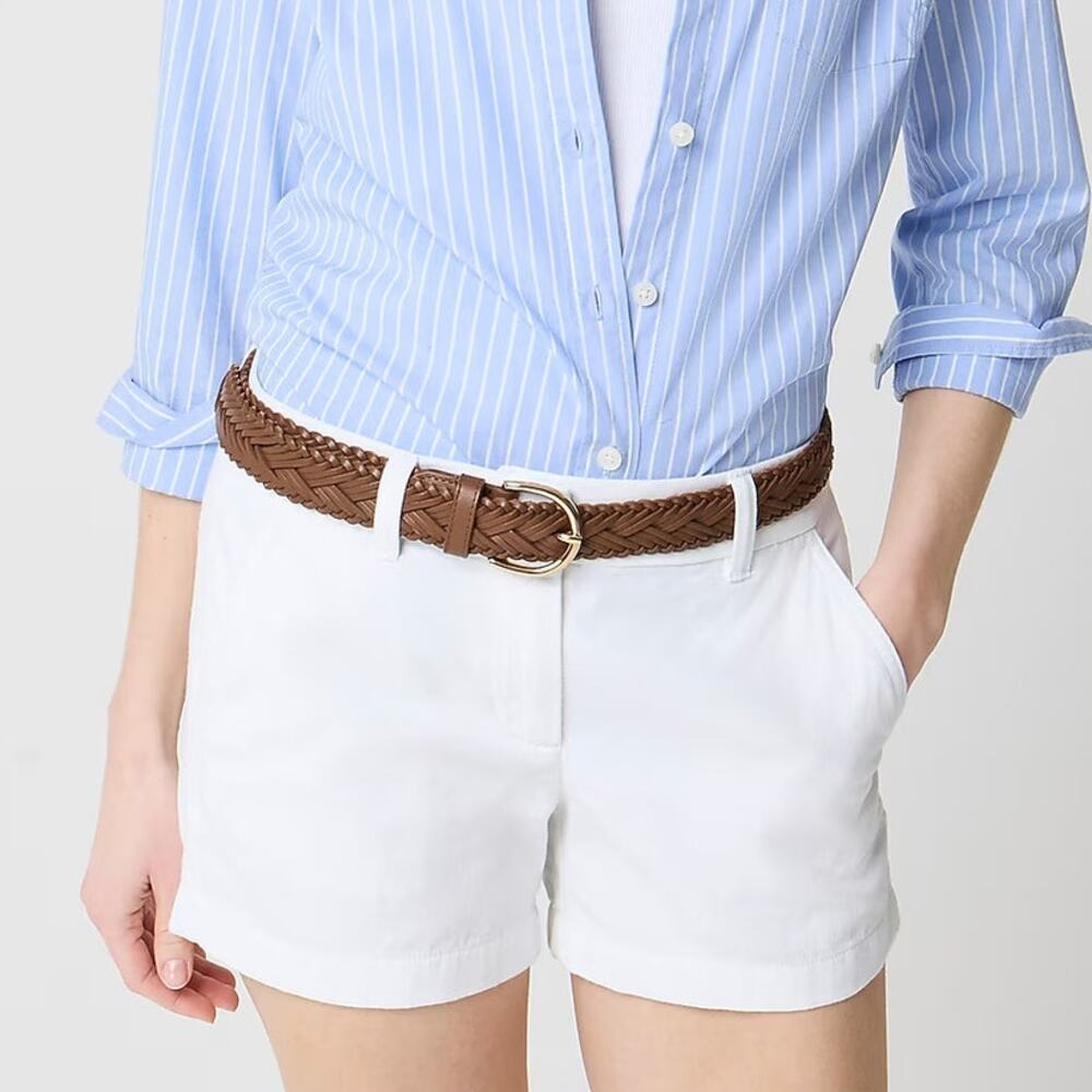 J.Crew Factory 3.5" Classic Chino Short White Size 6 NWT